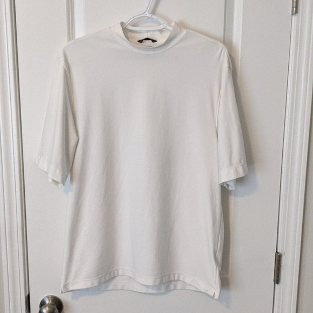 NIKE DRI FIT UV GOLF Shirt Short Sleeve Tshirt Medium White